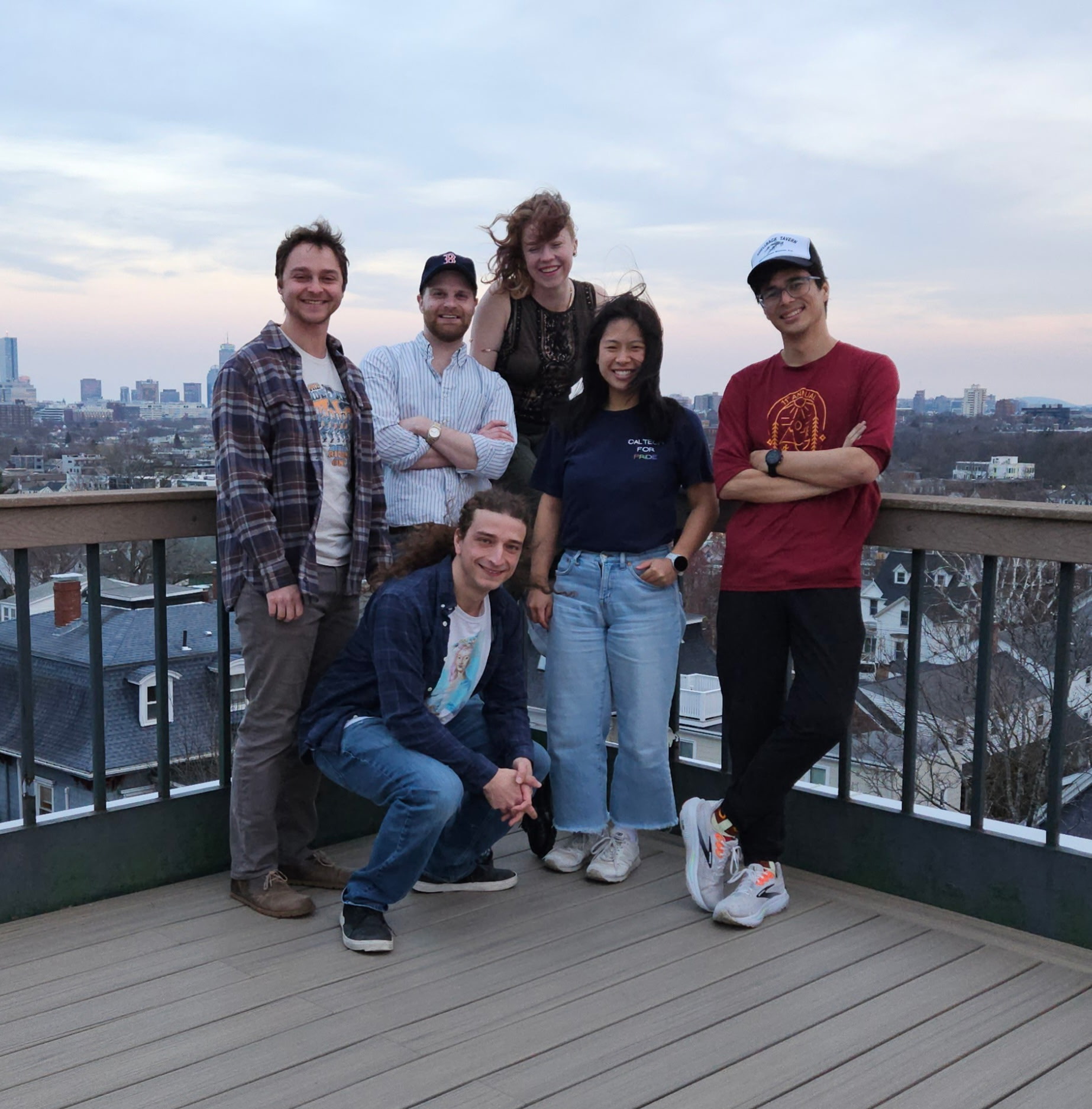 One Month Max band photo on a rooftop in Somerville